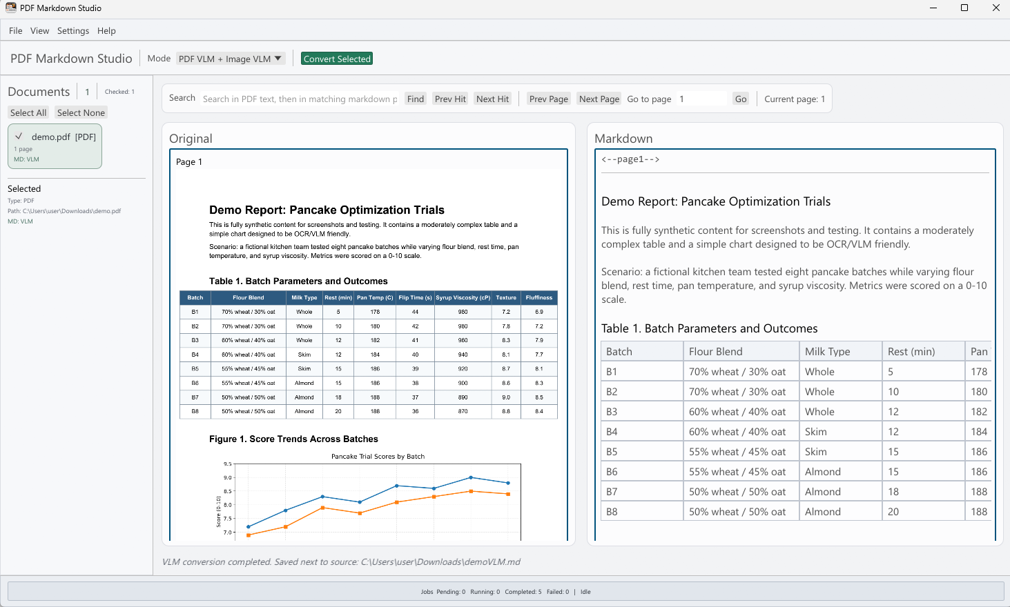 PDF Markdown Studio interface preview